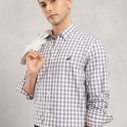 Nautica Slim Fit Striped Pure Cotton Casual Shirt-picture-18