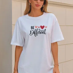 Moda Rapido Women Typography Printed T-shirt image 3