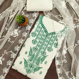 KALINI Floral Printed Unstitched Dress Material-image-10