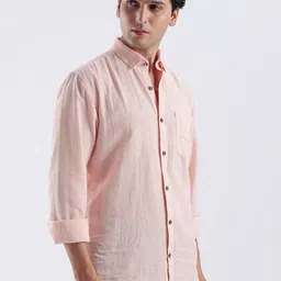 TURMS Men Stain And Water Repellent Anti Odor Button Down Collar Kansas Linen Solid Shirt image 3