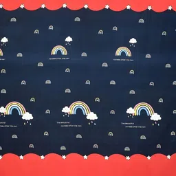 WEAVE AND DECOR Navy Blue 300 TC Single Bedsheet with 1 Pillow Covers image 5