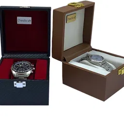chestkraft Portable Single Watch Display Case Organiser Box Made in Faux Leather and Suede Watch Box-picture-11