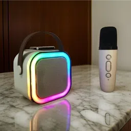 Raptor Karaoke Speaker K12: Party POP Wireless Bluetooth Speaker with Mic, RGB 614 10 W Bluetooth Home Audio Speaker-picture-25