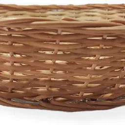 trendsetters creation Wooden Cane Round Kashmiri Basket for Fruit and Vegetables Storage Home and Kitchen Accessories Use Pack of 1 Wooden Fruit & Vegetable Basket image 3
