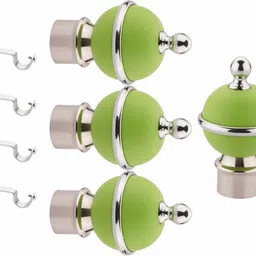 gloxy Silver, Green Rod Rail Bracket, Curtain Knobs, Curtain Hooks, Curtain Rods Metal-picture-10
