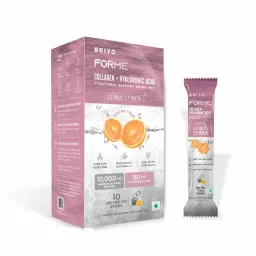 briyo supplements Briyo Forme Collagen + Hyaluronic Acid | 10g Hydrolyzed Marine Collagen with 60mg Hyaluronic Acid | Orange Flavored Daily Drink Mix for Skin Hydration, Joint Support, Anti-Aging & Bone Strength | No Sugar - 10 x 11.6g-picture-17