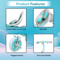 nayasa kids Tricycle for kids Cycle for Kids Cycle for Baby with Storage Basket baby tricycle with noni basket_02 Tricycle image 3