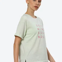 ASICS Women Typography Printed Drop-Shoulder Sleeves T-shirt image 5