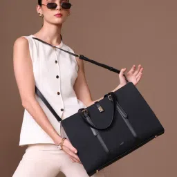 Kazo Black Eline Laptop Bag with Detachable Strap (L)-image-56