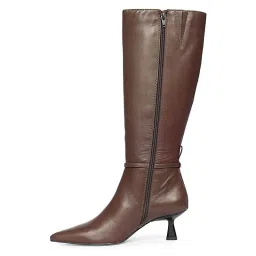 Saint G Women Brown Leather Long Boots image 3