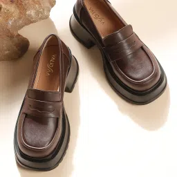 VALIOSAA Brown Smart Loafers image 1