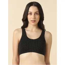 Van Heusen Women Printed Wireless Full Coverage Non Padded Bra Black-picture-12