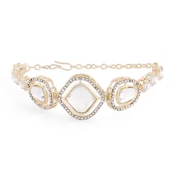 Zaveri Pearls Gold-Plated Wraparound Bracelet image 3