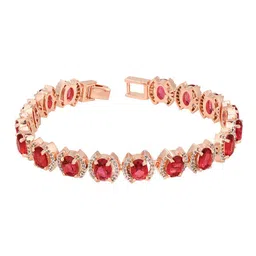 Saraf RS Jewellery Women Red & White American Diamond Handcrafted Wraparound Bracelet image 5
