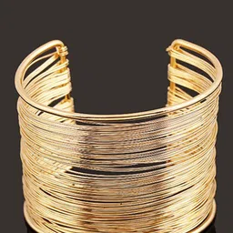Jewels Galaxy Women Gold-Plated Bangle-Style Bracelet image 3