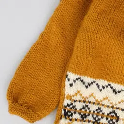 Woonie Kids Geometric Self Design Acrylic Front-Open Sweater image 3