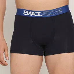 UnderJeans by Spykar Men Pack Of 3 Printed Trunks UJNPTP050WHITYELOWNAVY image 2