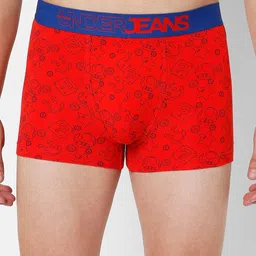 UnderJeans by Spykar Men Pack Of 3 Printed Trunks UJNPTP050REDBLACKRED image 5