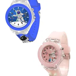 Spiky Kids Set Of 2 Printed Dial Analogue Multi Function Watch Combo_Astro_Rab image 4