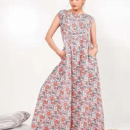 The Kaftan Company Multi-Color Floral Regular Nightdress image 5