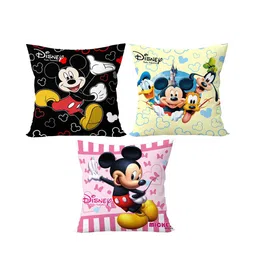 Kuber Industries Set Of 3 Disney Printed Reversible Cushions image 4
