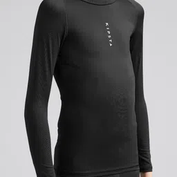 Kipsta By Decathlon Black Long-Sleeved Football Base Layer Undershirt image 3