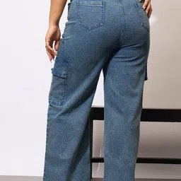 SASSAFRAS Curve Women PLus Size Comfort Acid Wash Clean Look Stretchable Jeans image 3