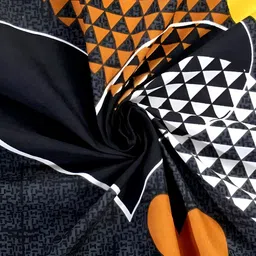 DECOR VATIKA Black & White 8 Pieces Black Geometric Diwan Set image 2