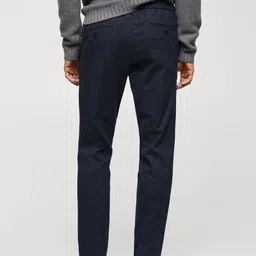 MANGO MAN Men Micro-Houndstooth Pattern Slim Fit Trousers image 4