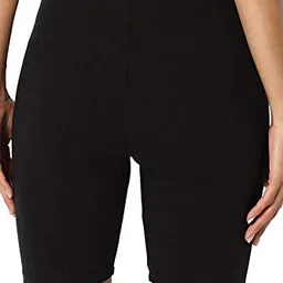 SwaNit Biowashed Cotton Lycra Yoga, Running and Cycling Shorts for Girls and Women (Pack of 2) image 2