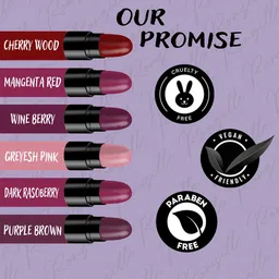 Ronzille 6 Pcs Too Glam To Give A Damn Matte Bullet Lipsticks 1g Each - Purple Edition image 3