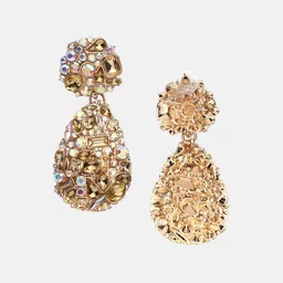 SOHI Gold Plated Drop Earrings image 3