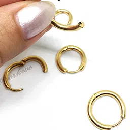 KARISHMA KREATIONS Set Of 3 Stainless Steel Hoops image 2