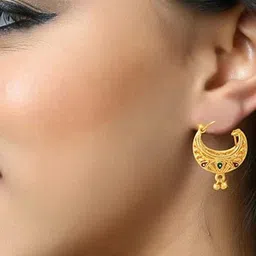 Vighnaharta Set Of 2 Gold-Plated Contemporary Hoop Earrings image 4