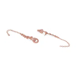 Priyaasi Rose Gold-Plated American Diamond Studded Jhumkas image 3