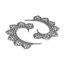 Adwitiya Collection Silver-Plated Classic Ear Cuff Earrings image 2