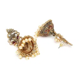 Anouk Peacock Shaped Jhumkas Earrings image 3
