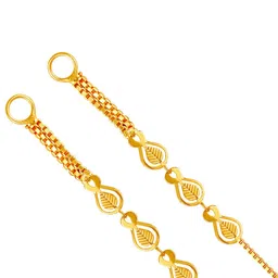 Vighnaharta Gold-Plated Floral Ear Cuff Earrings image 3