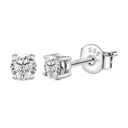 Ornate Jewels 925 Sterling Silver American Diamond Stud Earrings image 3