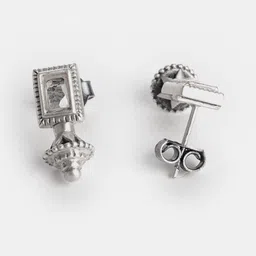 SHAYA Silver-Toned Geometric Studs image 3