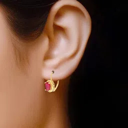 LeCalla Women  Gold-Toned Gold Plated Contemporary Drop Earrings image 3