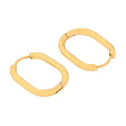 Yellow Chimes Stainless Steel Gold-Plated Hoop Earrings image 3