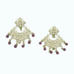 GRIIHAM Gold-Plated Contemporary Chandbalis Earrings image 2