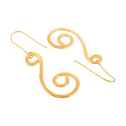 Silvermerc Designs Gold-Plated Contemporary Drop Earrings image 2