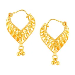 MEENAZ Set of 2 Gold-Plated Hoop Earrings image 2