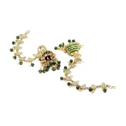 KARATCART Gold-Plated Dome Shaped Jhumkas image 3