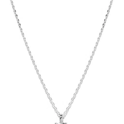 Clara 925 Sterling Silver Rhodium-Plated CZ Studded Pendant with Chain image 3
