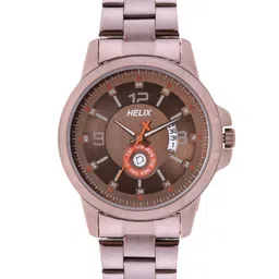 Helix Men Brown Dial & Bracelet Style Straps Analogue Watch TW023HG22-picture-26