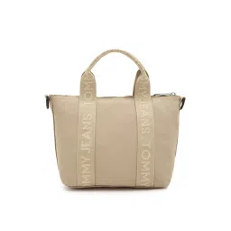 tommy hilfiger accessories Tommy Hilfiger Solid Beige Polyester Tote Bag image 3