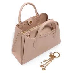 Aldo Carimma Women Peach Satchel with Detachable Strap image 3